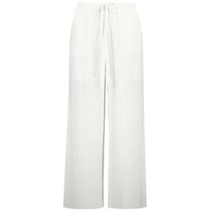 NEW BISHOP + YOUNG women's serafina drawstring wide leg pants in white